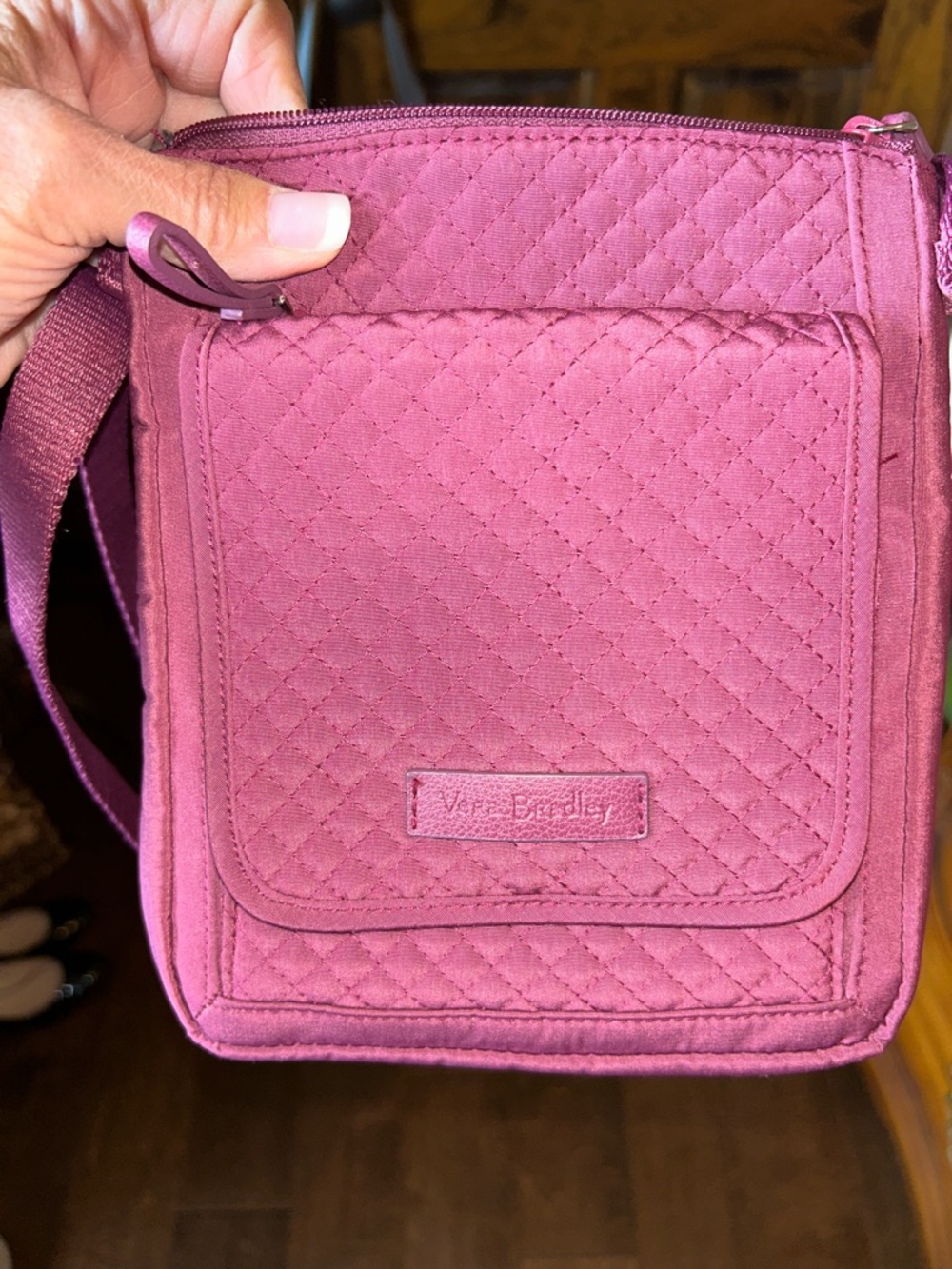 Vera Bradley Quilted Crossbody in Berry Pink - Picture 8 of 11